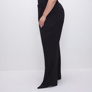 NWT Good American Luxe Suiting  Column Trousers size 16 black suit office work